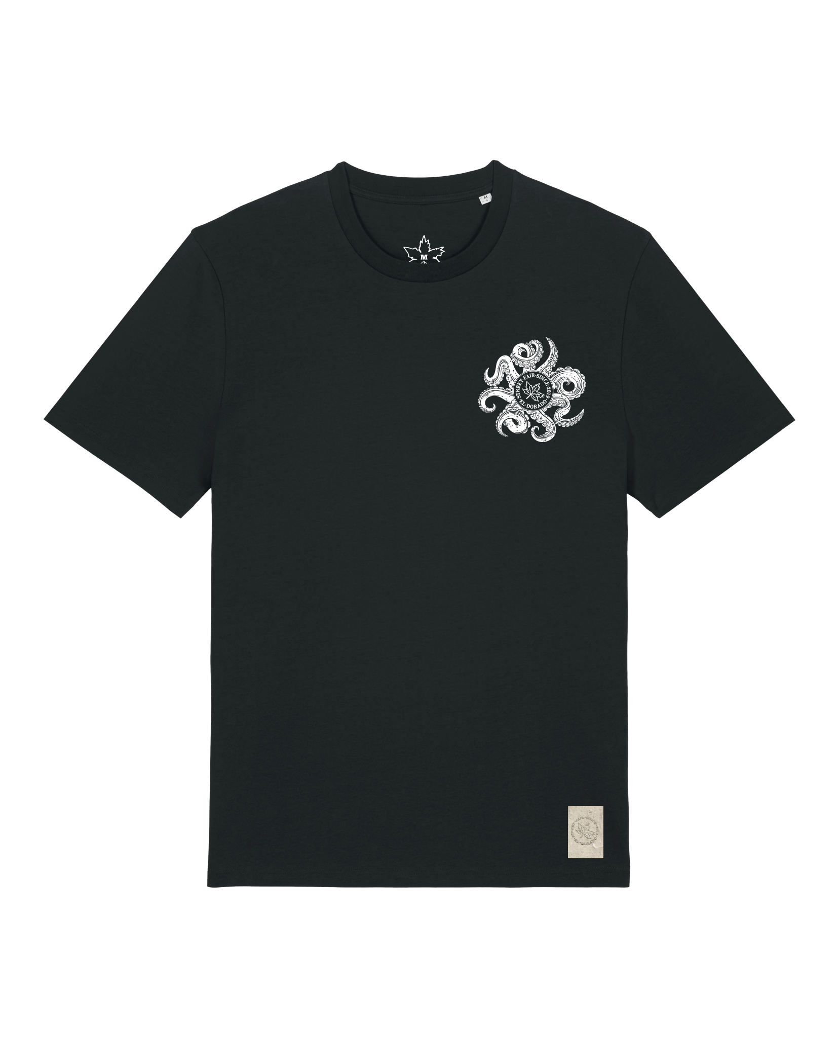 bio-unisex-medium fit-tshirt-octo (backprint)-sttu169-schwarz-front