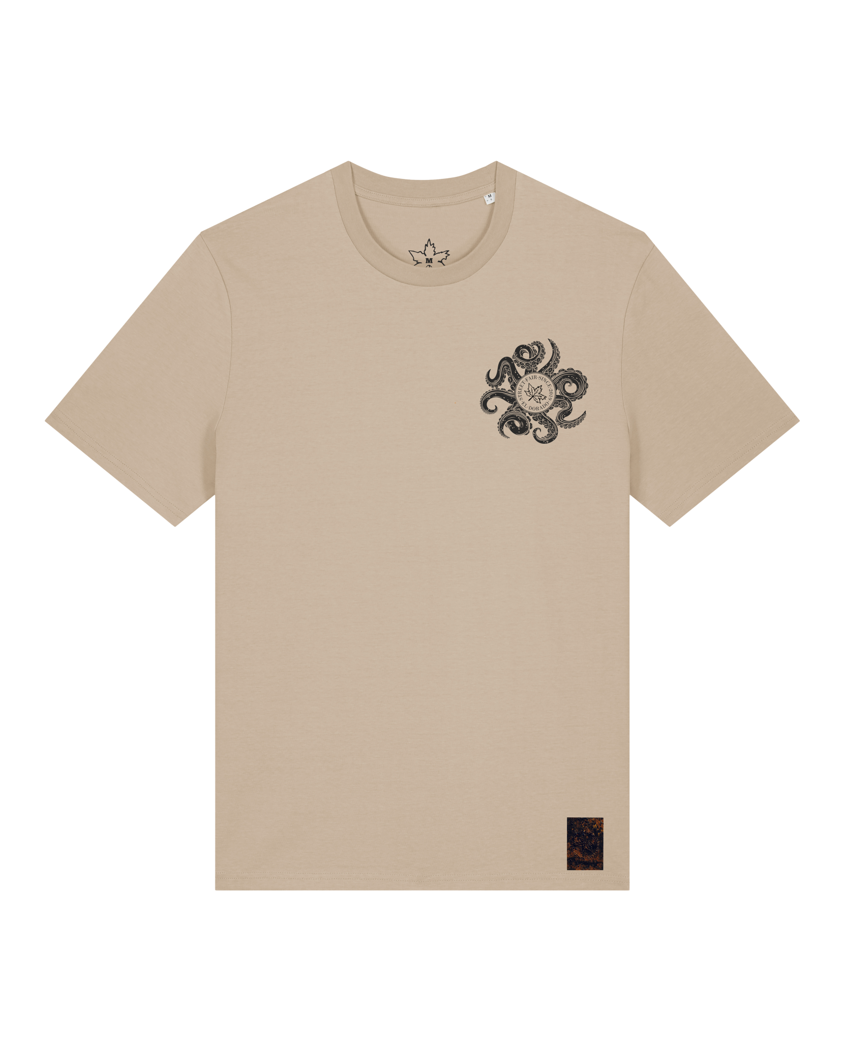 bio-unisex-medium fit-tshirt-octo (backprint)-sttu169-treibsand-front