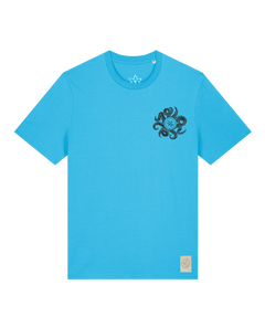 bio-unisex-medium fit-tshirt-octo (backprint)-sttu169-wasserblau-front