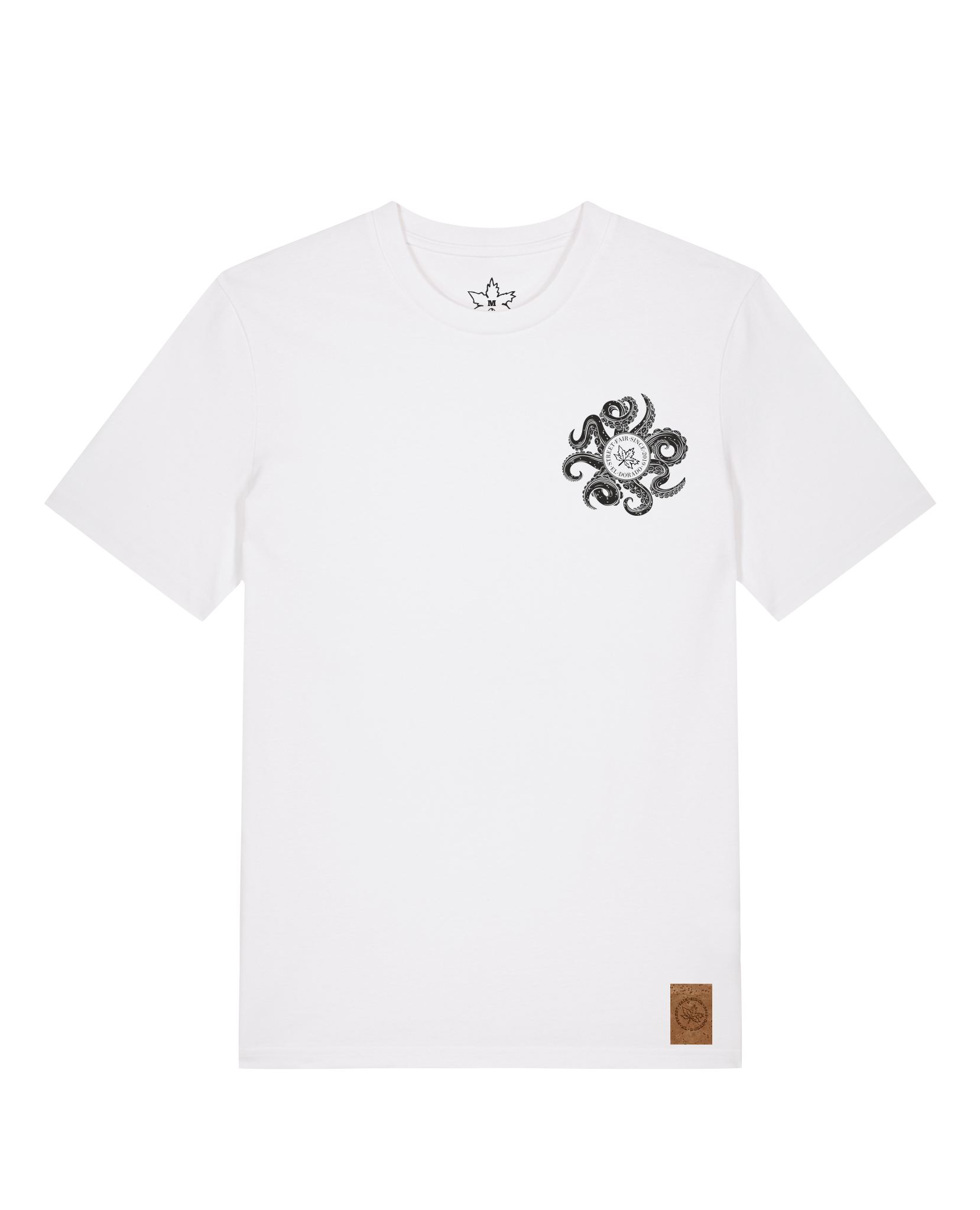 bio-unisex-medium fit-tshirt-octo (backprint)-sttu169-weiß-front