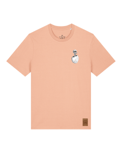 bio-unisex-medium fit-tshirt-ostrich evolution (backprint)-sttu169-agyptische keramik-front