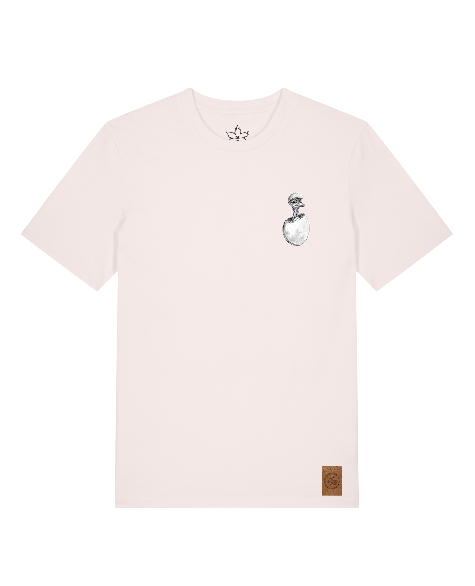 bio-unisex-medium fit-tshirt-ostrich evolution (backprint)-sttu169-baumwollblute-front