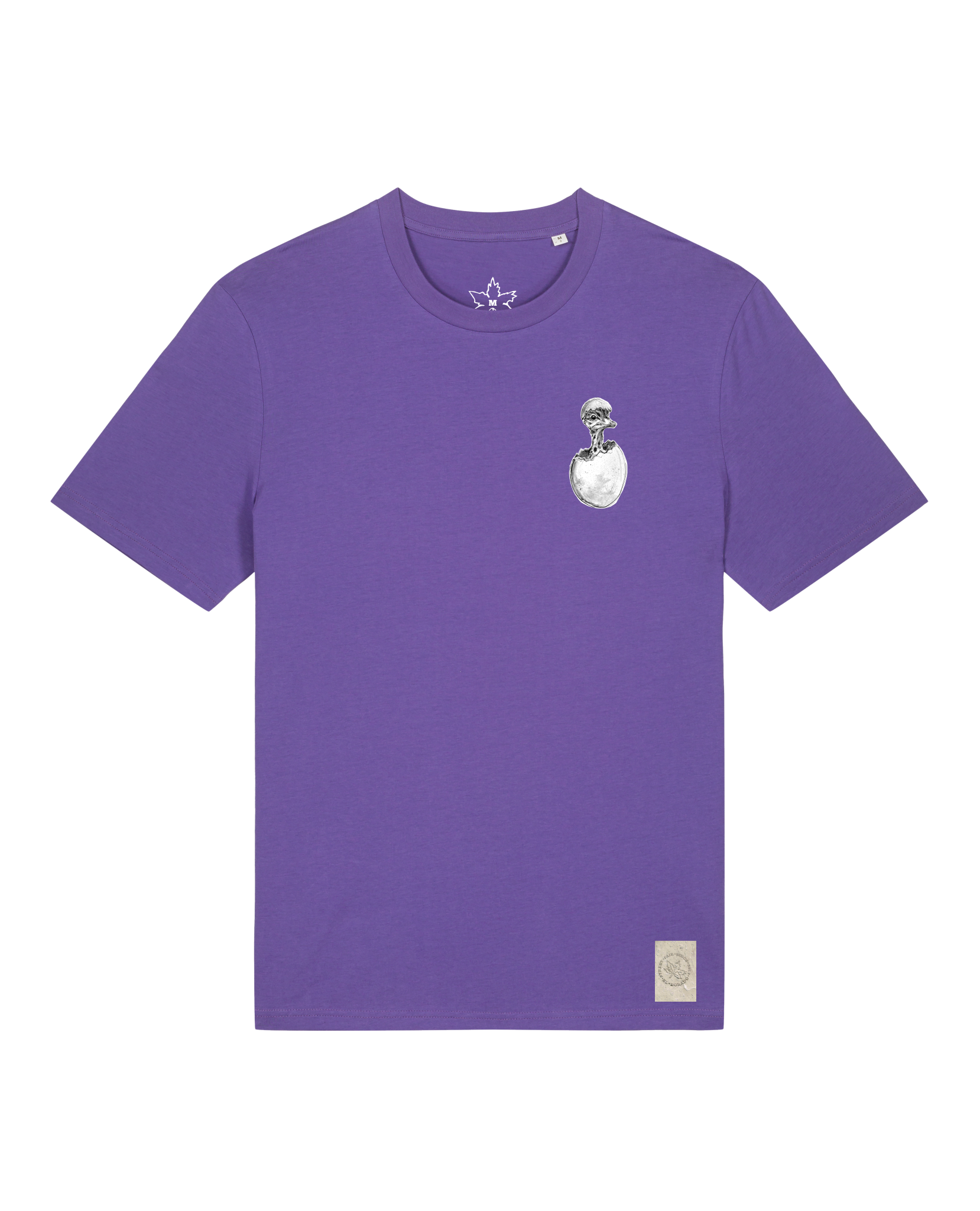 bio-unisex-medium fit-tshirt-ostrich evolution (backprint)-sttu169-blaukraut-front