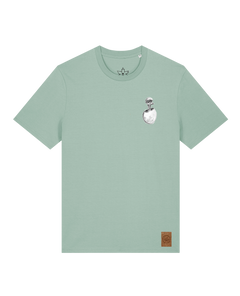 bio-unisex-medium fit-tshirt-ostrich evolution (backprint)-sttu169-eukalyptus-front