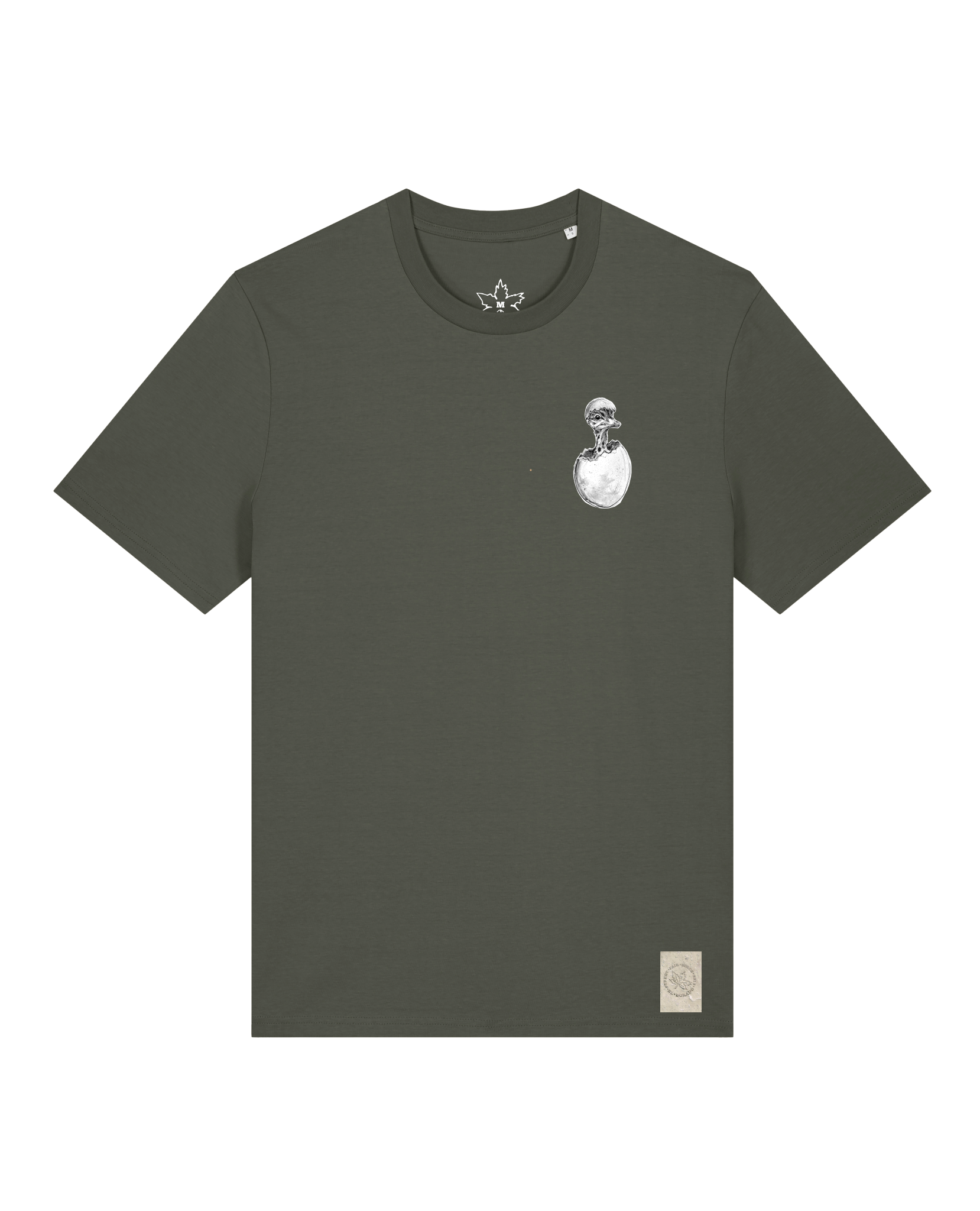 bio-unisex-medium fit-tshirt-ostrich evolution (backprint)-sttu169-grunkohl-front