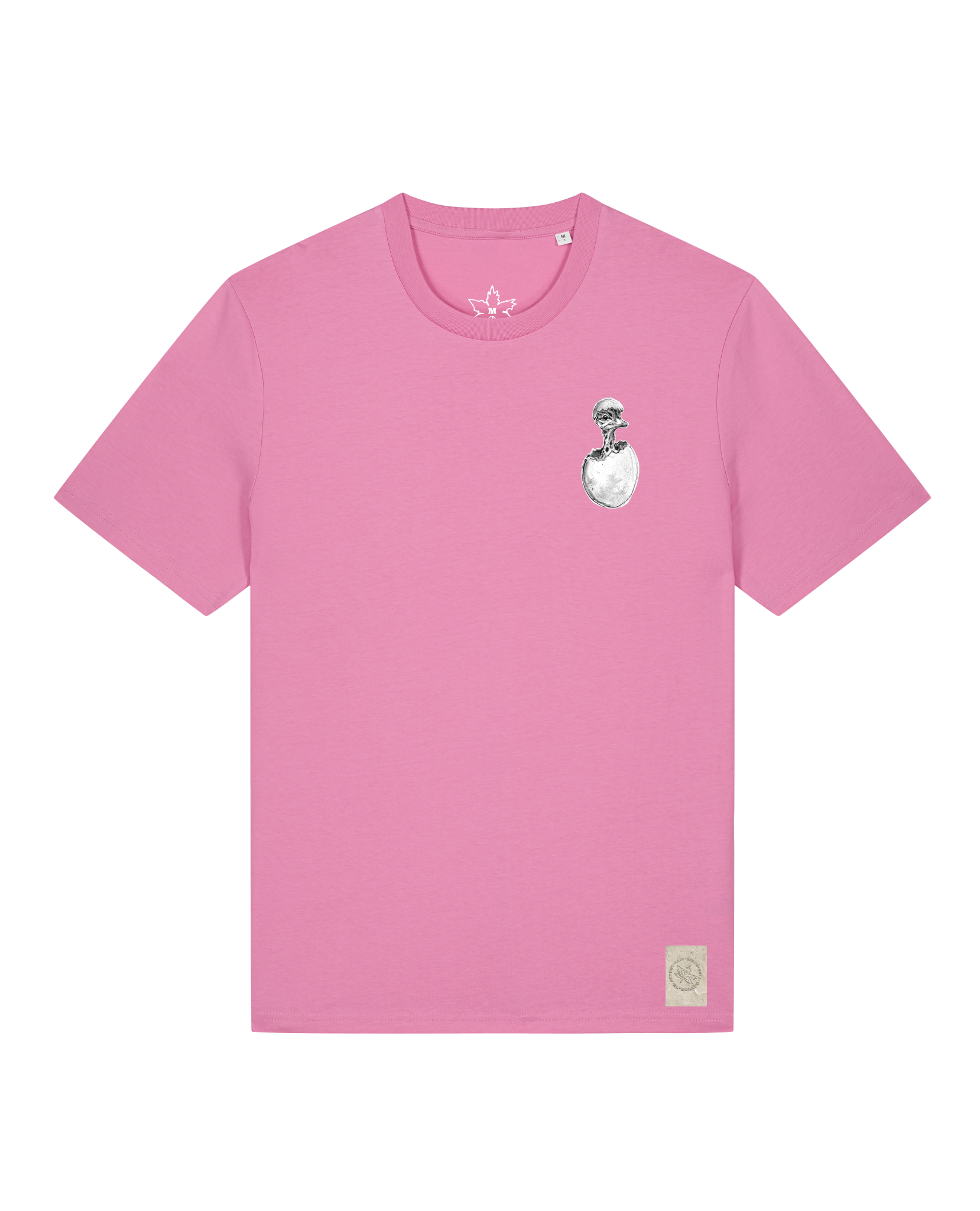 bio-unisex-medium fit-tshirt-ostrich evolution (backprint)-sttu169-kaugummi-front