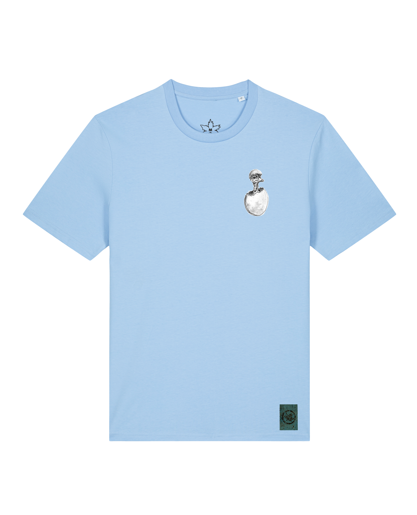 bio-unisex-medium fit-tshirt-ostrich evolution (backprint)-sttu169-lagune-front