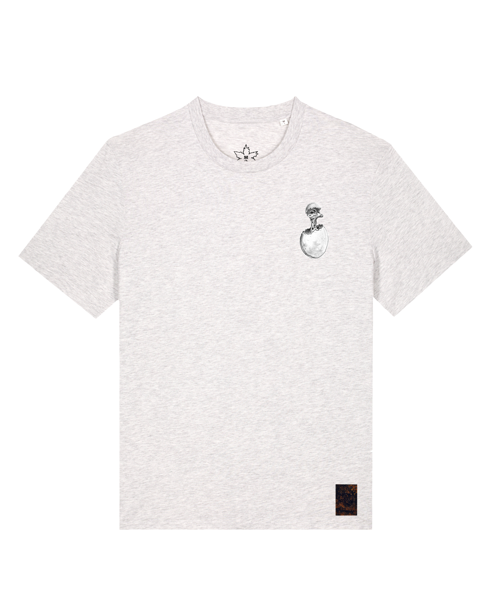 bio-unisex-medium fit-tshirt-ostrich evolution (backprint)-sttu169-rennmaus-front