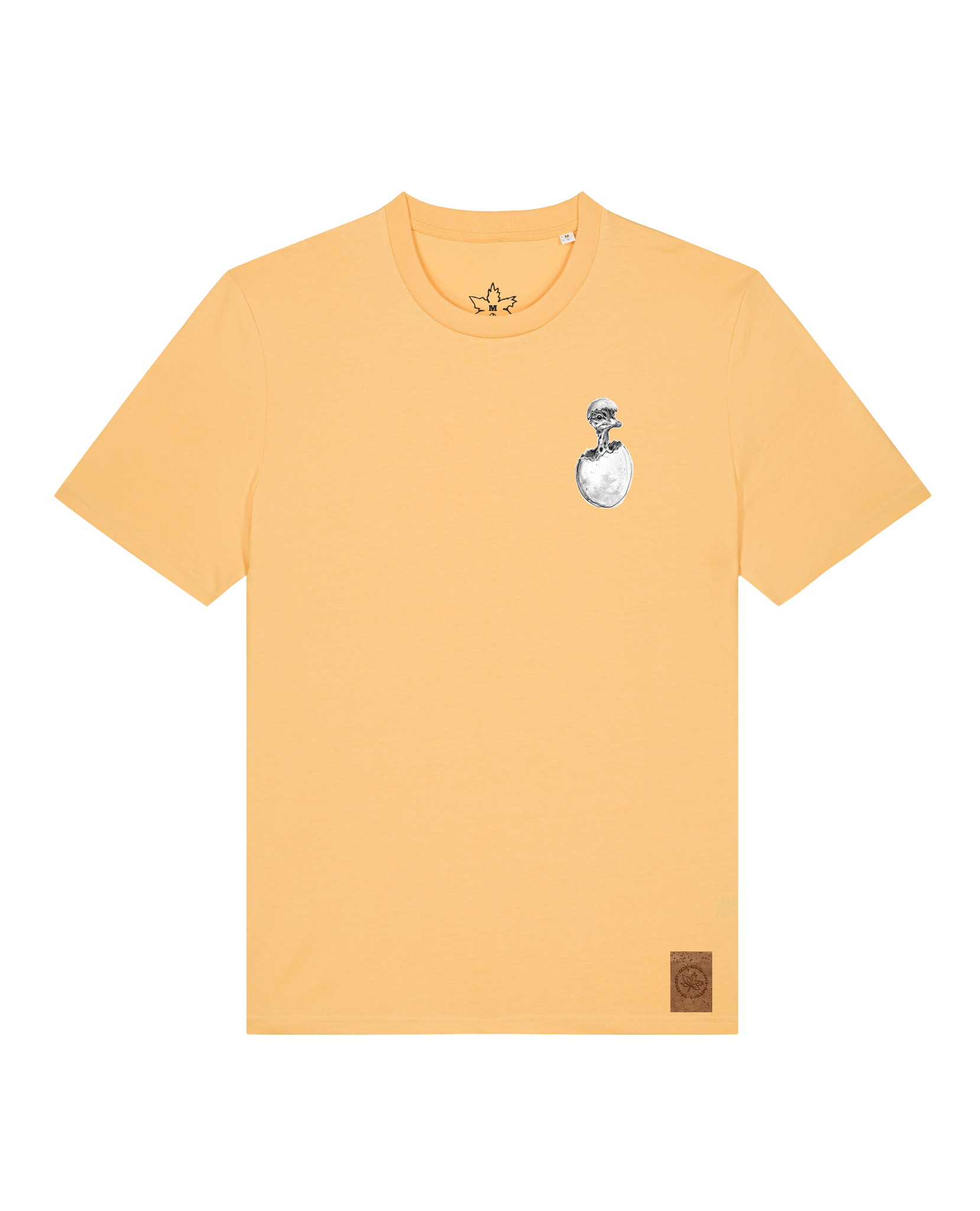 bio-unisex-medium fit-tshirt-ostrich evolution (backprint)-sttu169-senfkorn-front