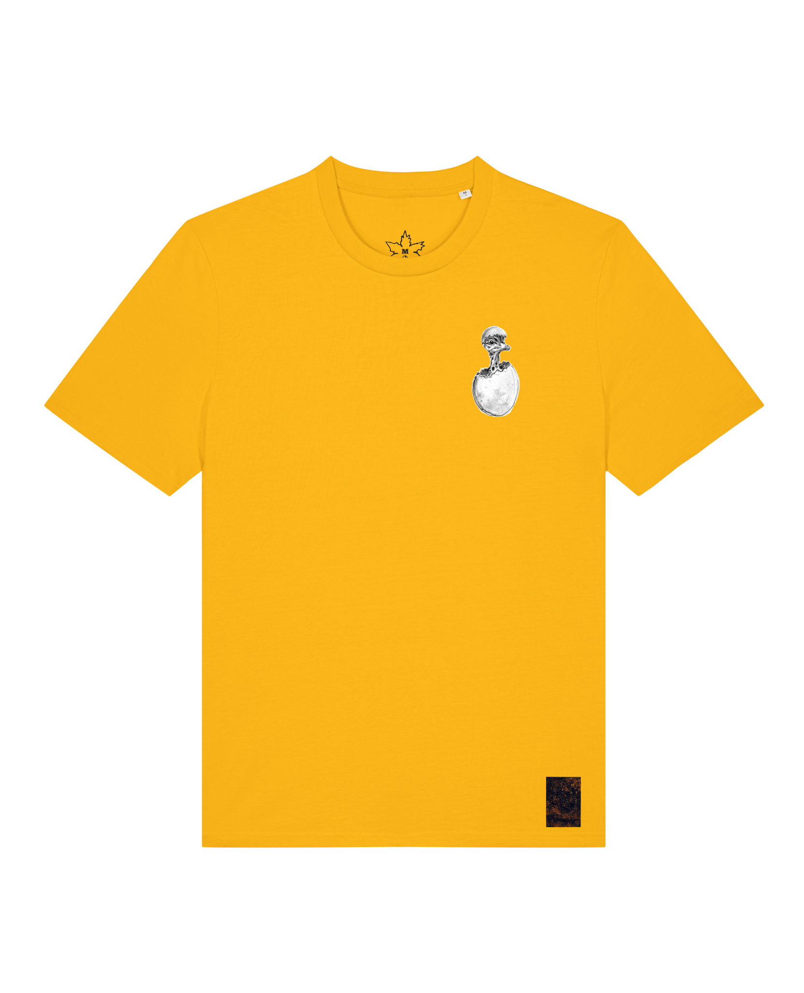 bio-unisex-medium fit-tshirt-ostrich evolution (backprint)-sttu169-sonnenblume-front