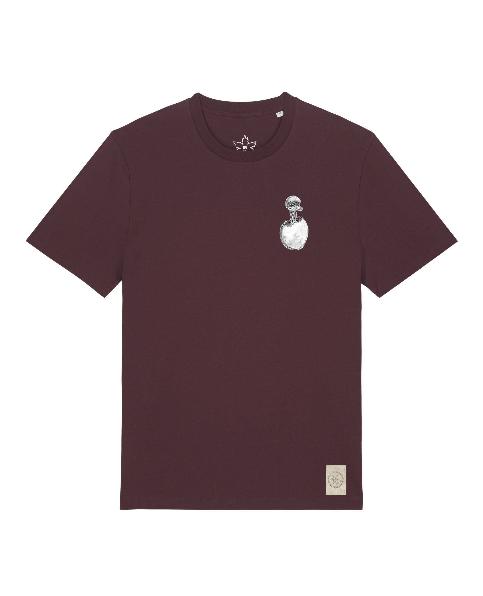 bio-unisex-medium fit-tshirt-ostrich evolution (backprint)-sttu169-zartbitter-front