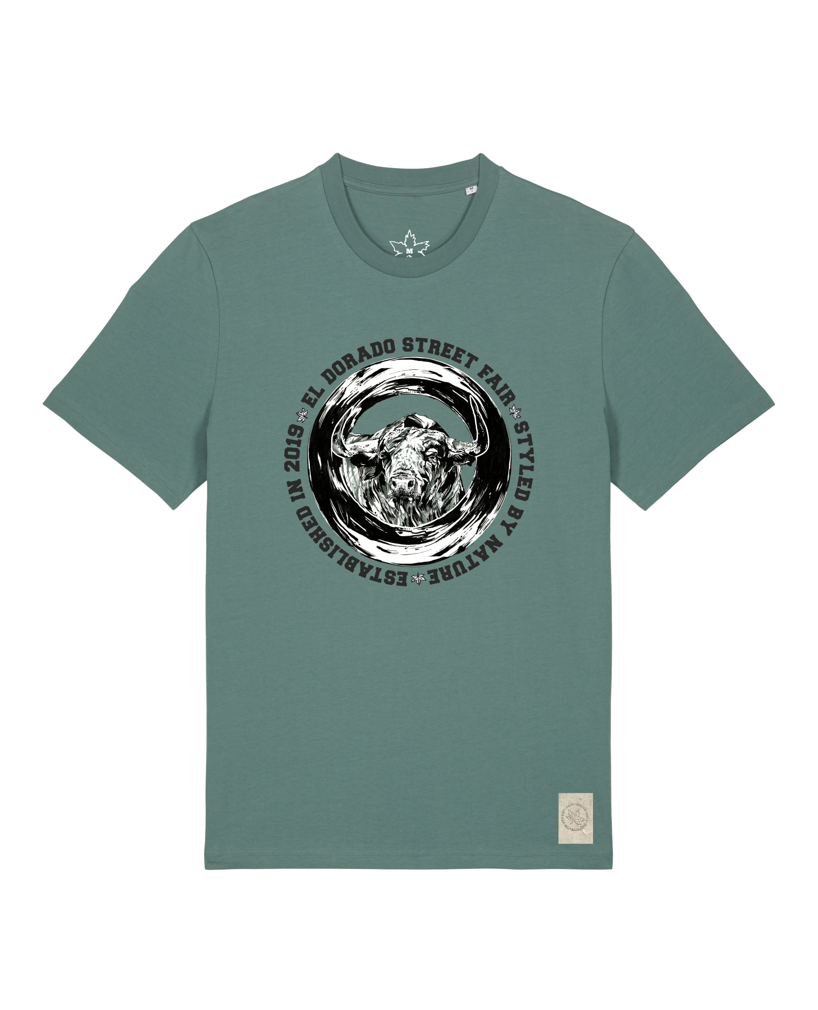 bio-unisex-medium fit-tshirt-oxpower-sttu169-blautanne-front