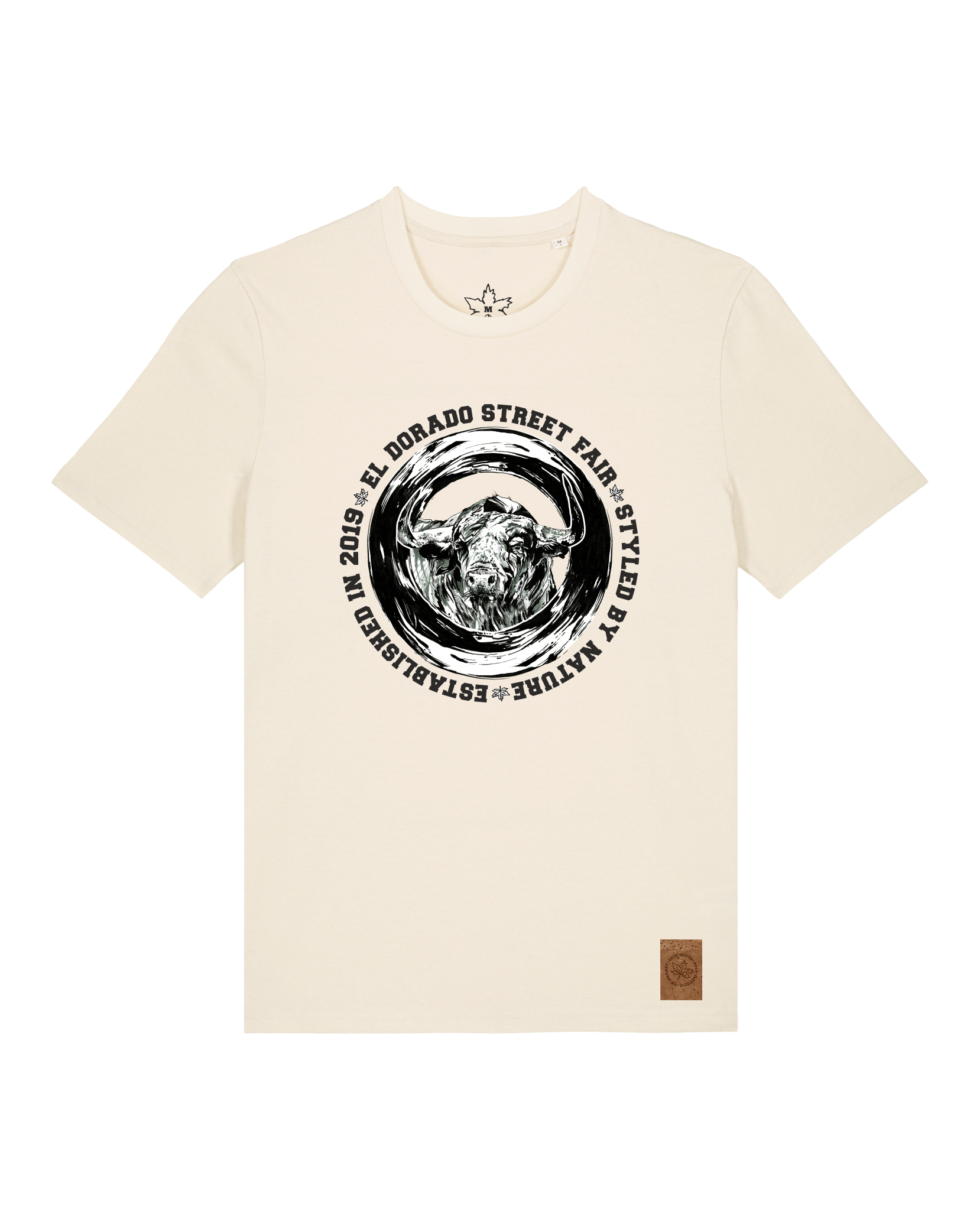 bio-unisex-medium fit-tshirt-oxpower-sttu169-natur-front