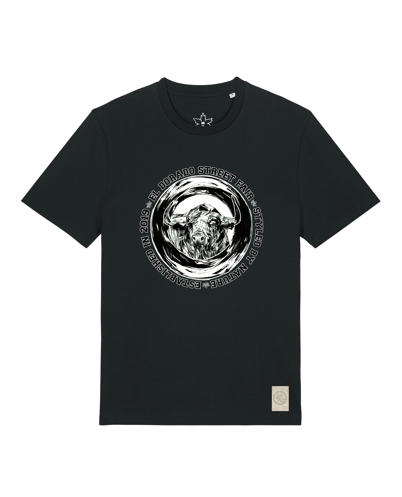 bio-unisex-medium fit-tshirt-oxpower-sttu169-schwarz-front