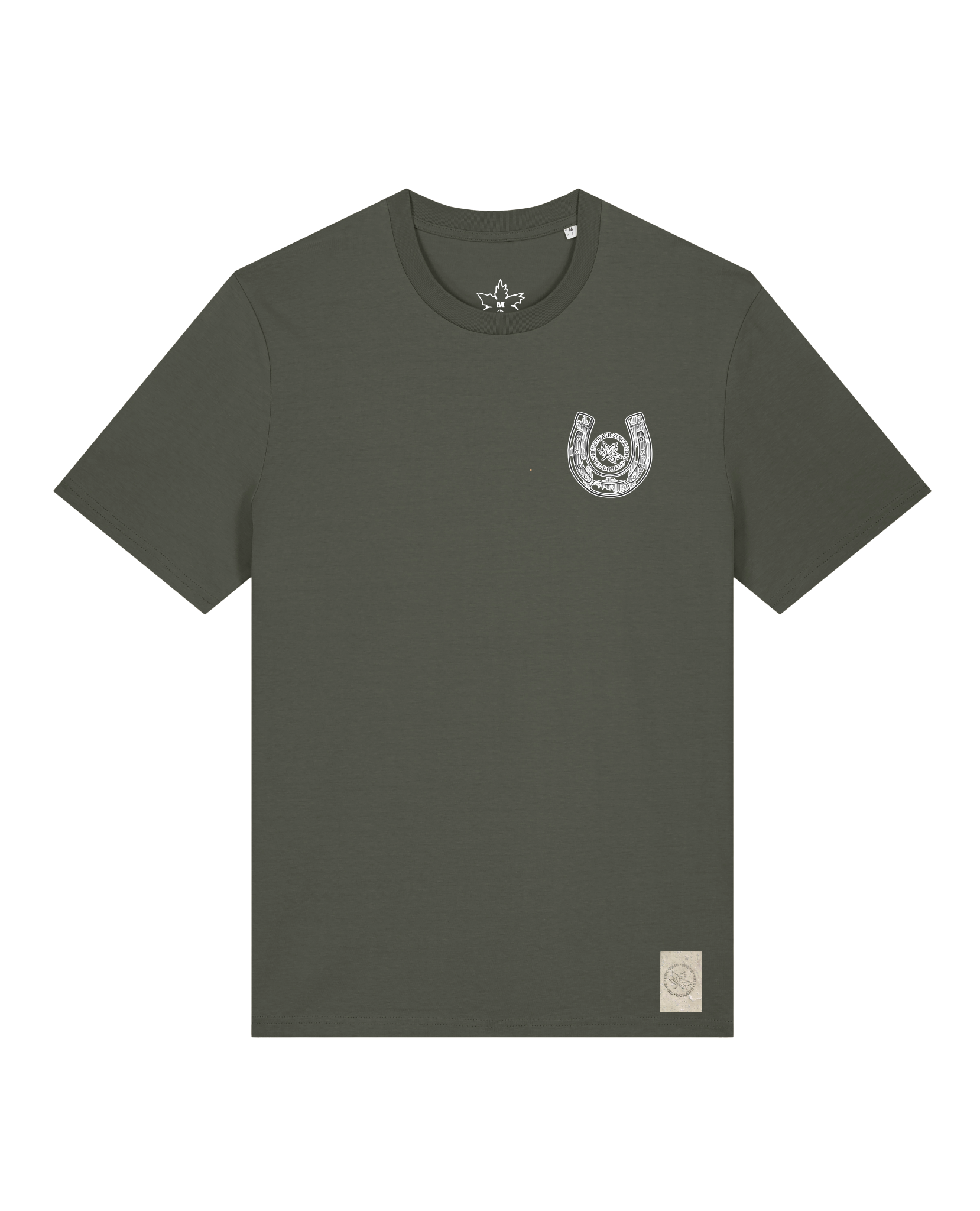 bio-unisex-medium fit-tshirt-pferd (backprint)-sttu169-grunkohl-front