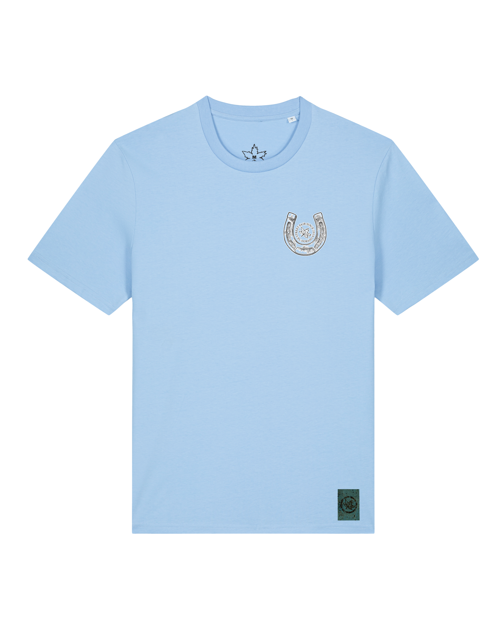 bio-unisex-medium fit-tshirt-pferd (backprint)-sttu169-lagune-front