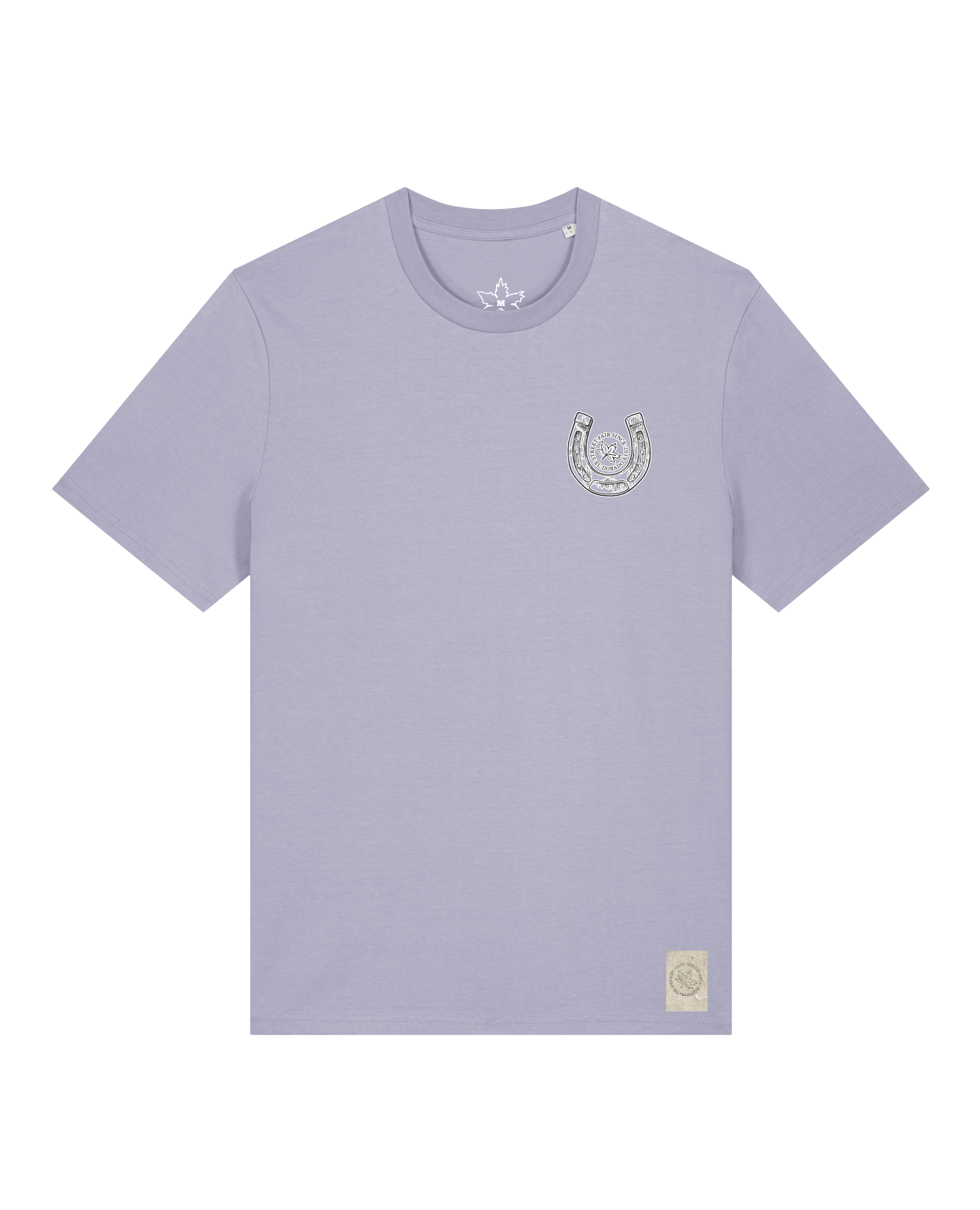 bio-unisex-medium fit-tshirt-pferd (backprint)-sttu169-lavender-front