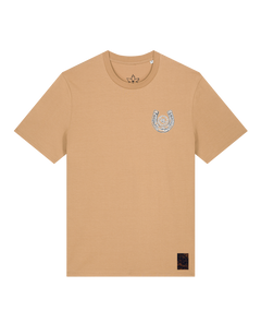 bio-unisex-medium fit-tshirt-pferd (backprint)-sttu169-meersand-front