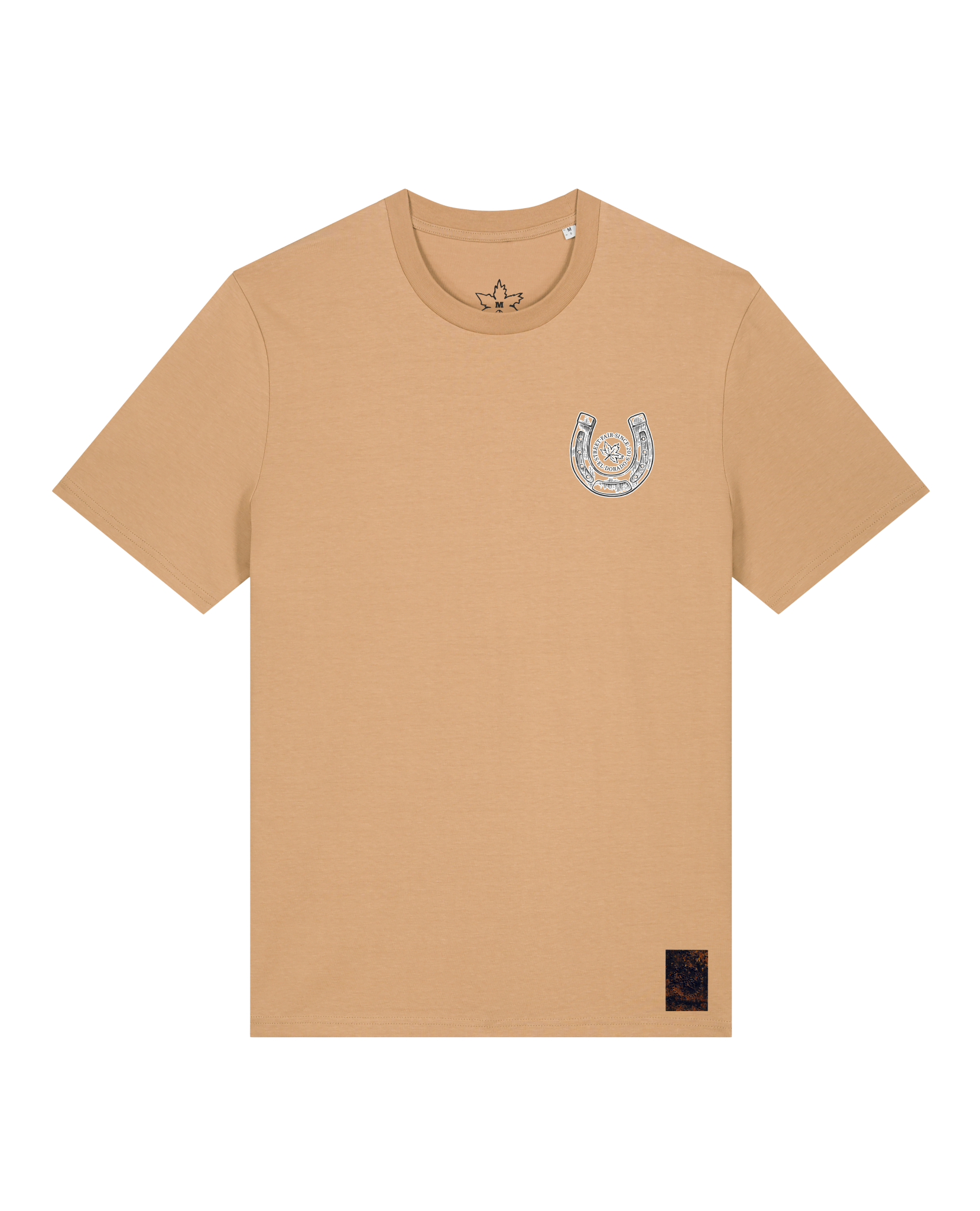 bio-unisex-medium fit-tshirt-pferd (backprint)-sttu169-meersand-front