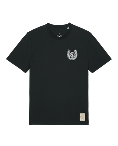 bio-unisex-medium fit-tshirt-pferd (backprint)-sttu169-schwarz-front