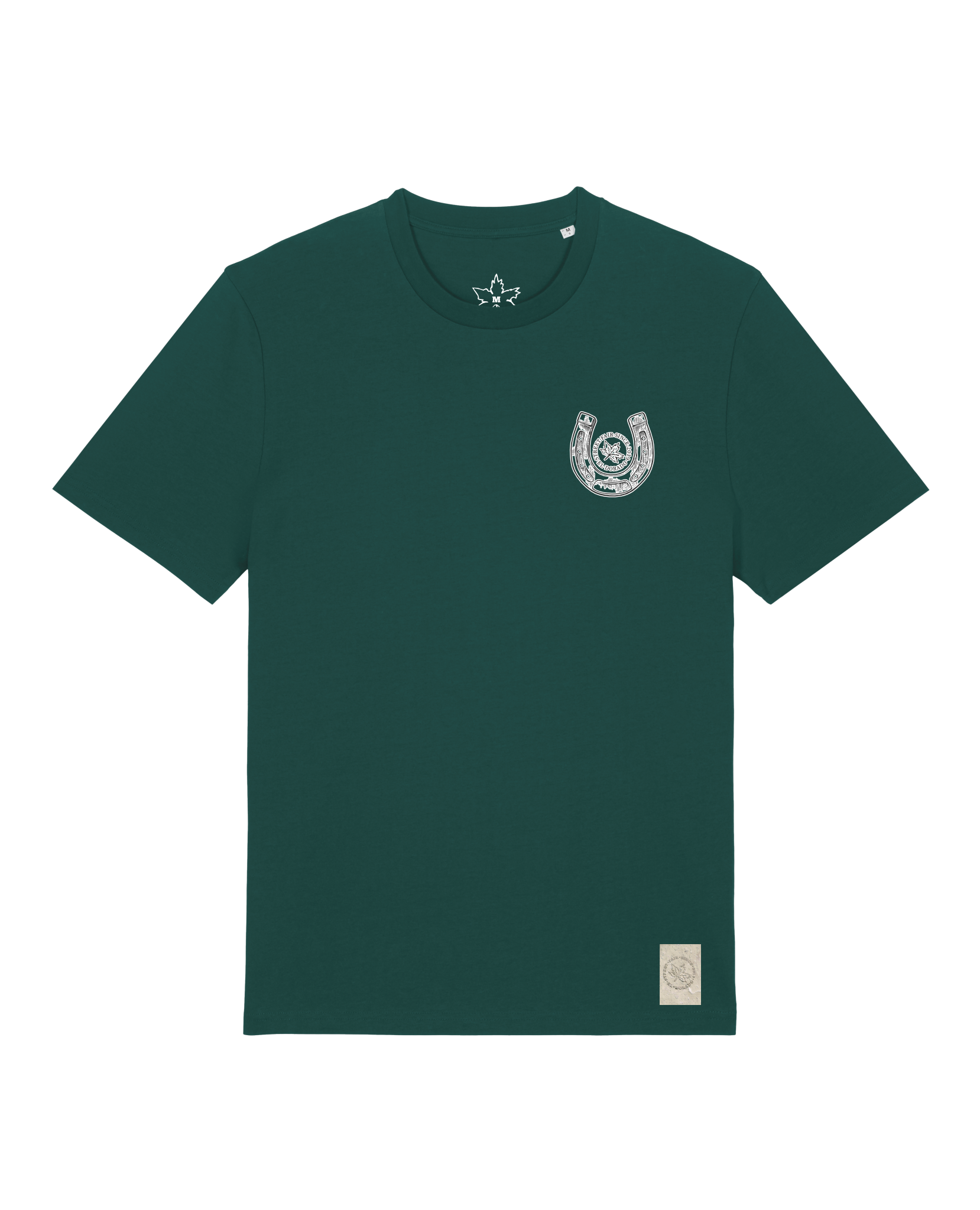 bio-unisex-medium fit-tshirt-pferd (backprint)-sttu169-spirulina-front