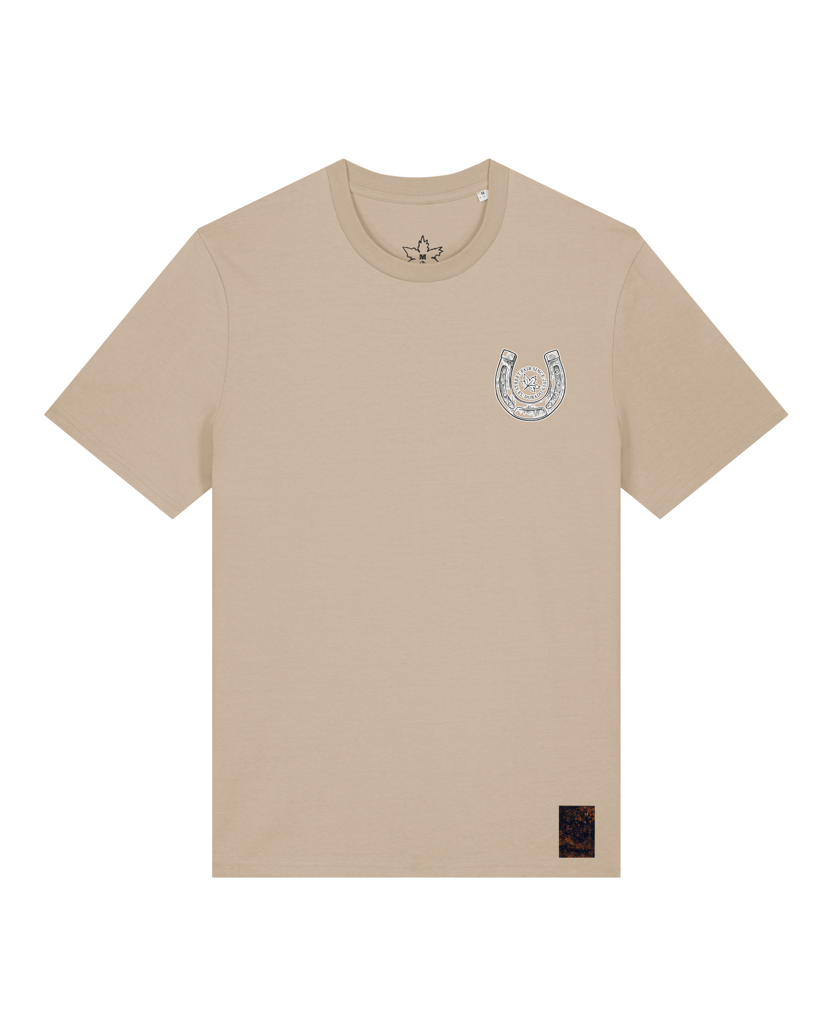 bio-unisex-medium fit-tshirt-pferd (backprint)-sttu169-treibsand-front