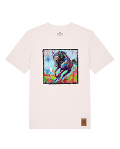 bio-unisex-medium fit-tshirt-pferd bunt-sttu169-baumwollblute-front