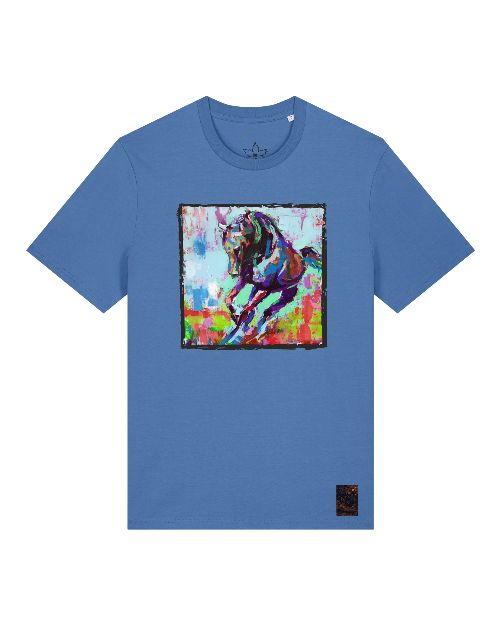 bio-unisex-medium fit-tshirt-pferd bunt-sttu169-hortensie-front