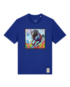 bio-unisex-medium fit-tshirt-pferd bunt-sttu169-kornblume-front