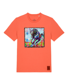bio-unisex-medium fit-tshirt-pferd bunt-sttu169-mandarine-front