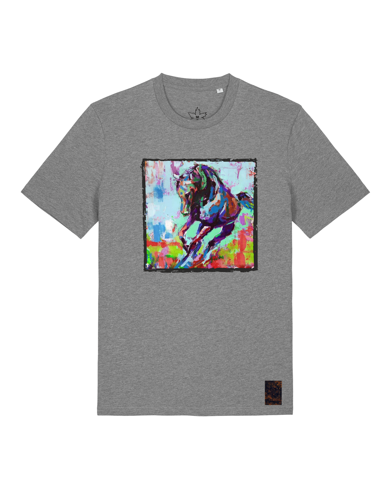 bio-unisex-medium fit-tshirt-pferd bunt-sttu169-opossum-front