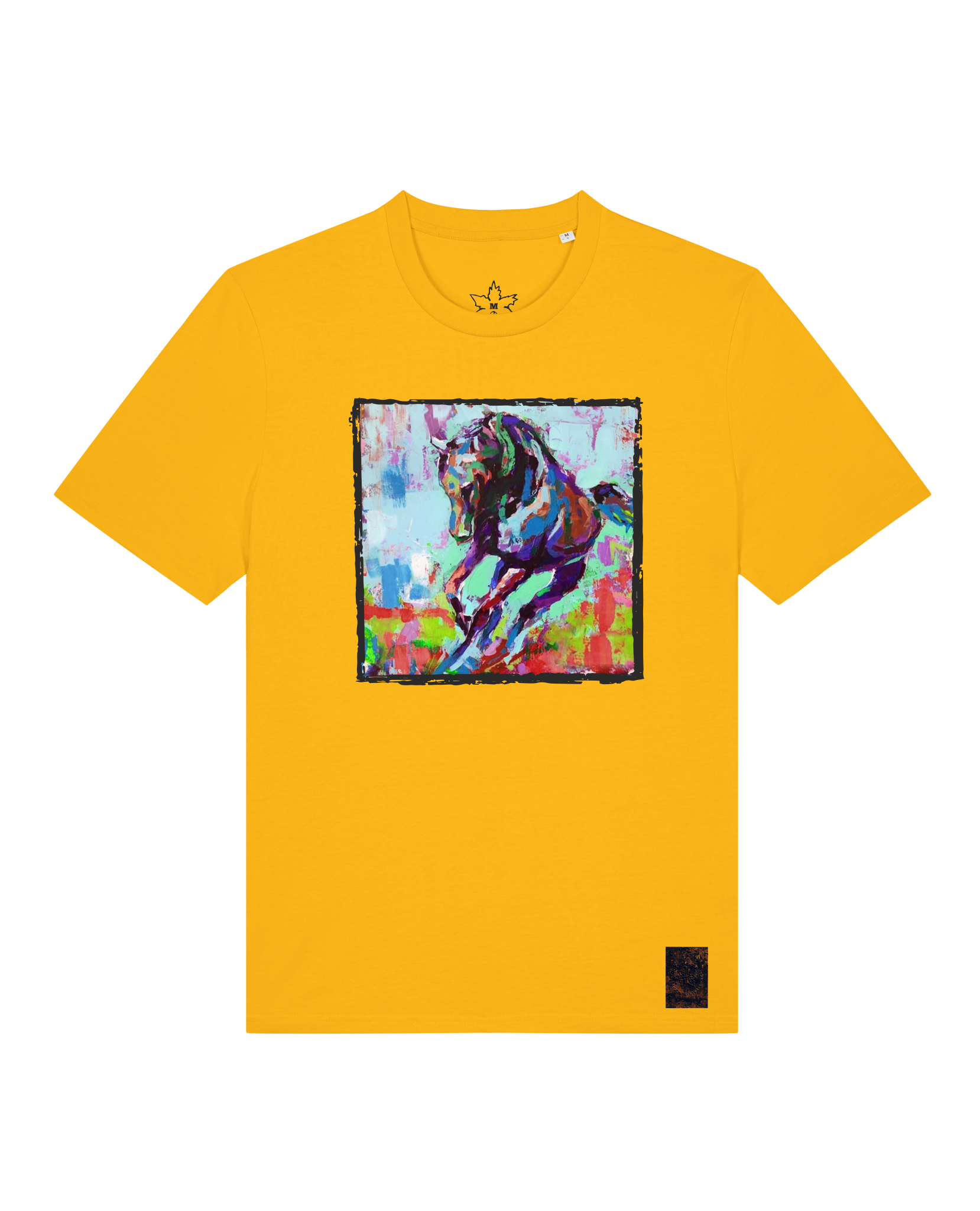 bio-unisex-medium fit-tshirt-pferd bunt-sttu169-sonnenblume-front