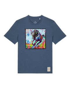 bio-unisex-medium fit-tshirt-pferd bunt-sttu169-walblau-front