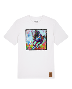 bio-unisex-medium fit-tshirt-pferd bunt-sttu169-weiß-front