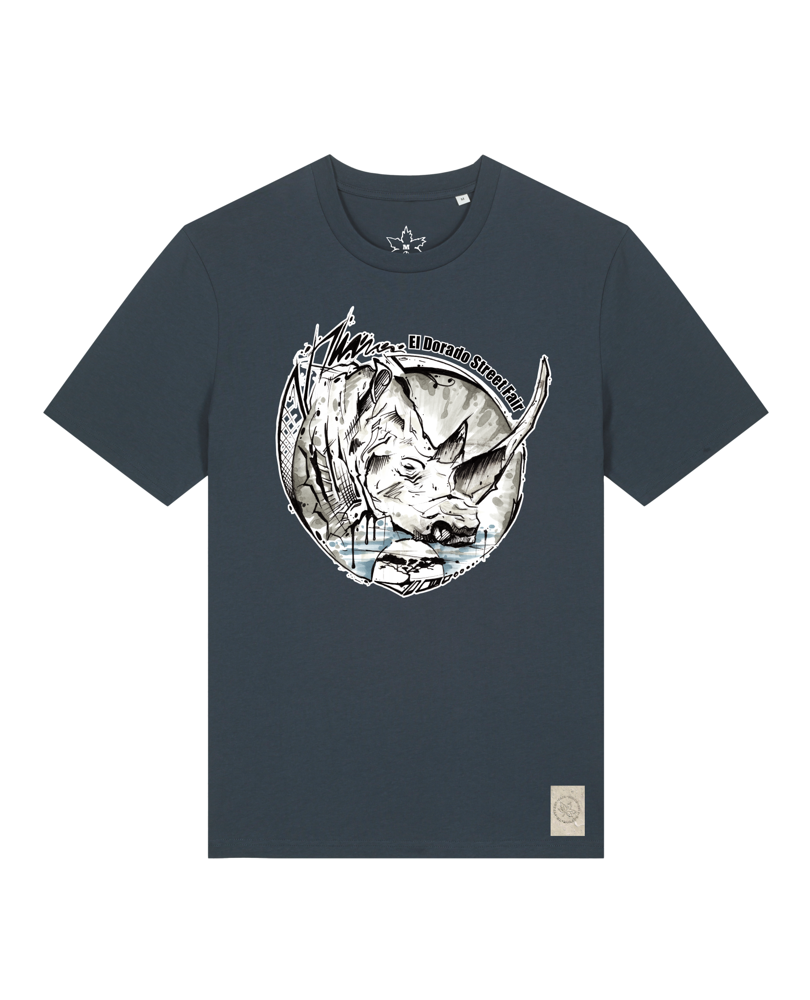 bio-unisex-medium fit-tshirt-rhinocchio-sttu169-blaubeernacht-front