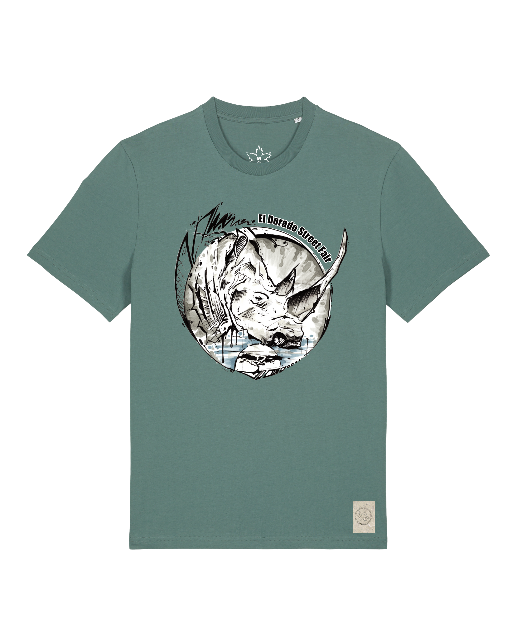 bio-unisex-medium fit-tshirt-rhinocchio-sttu169-blautanne-front