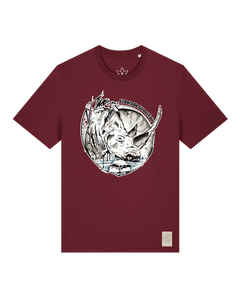 bio-unisex-medium fit-tshirt-rhinocchio-sttu169-burgunder rot-front