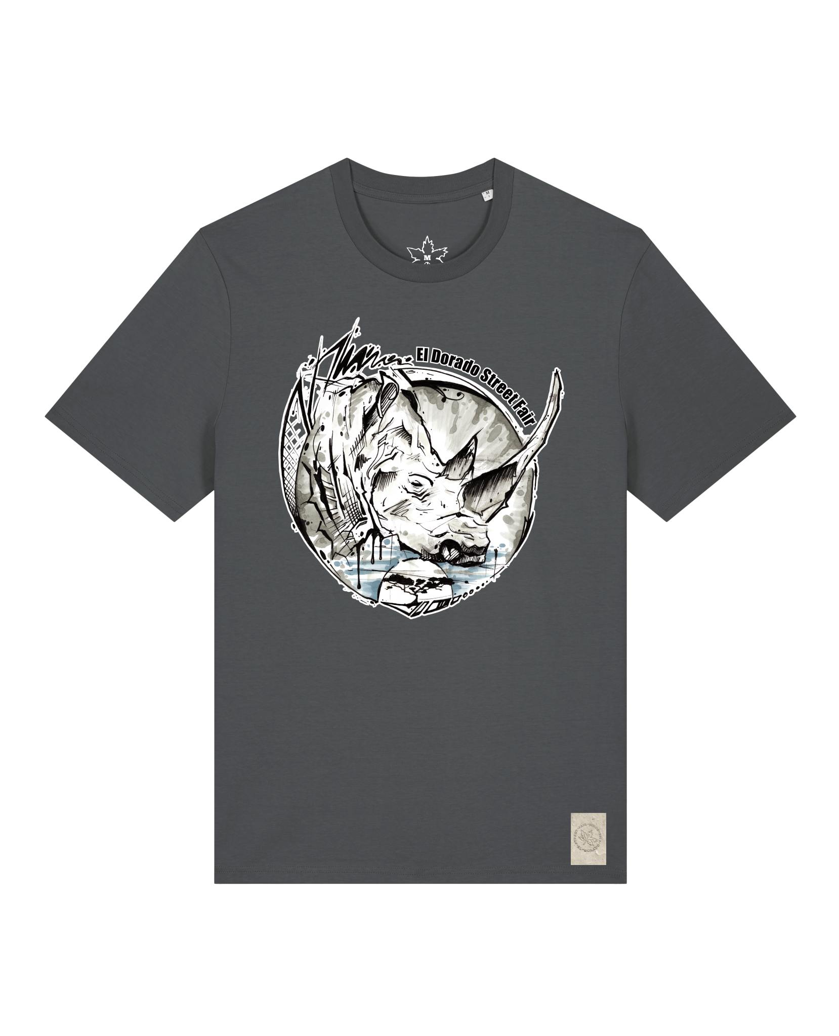 bio-unisex-medium fit-tshirt-rhinocchio-sttu169-eisen-front