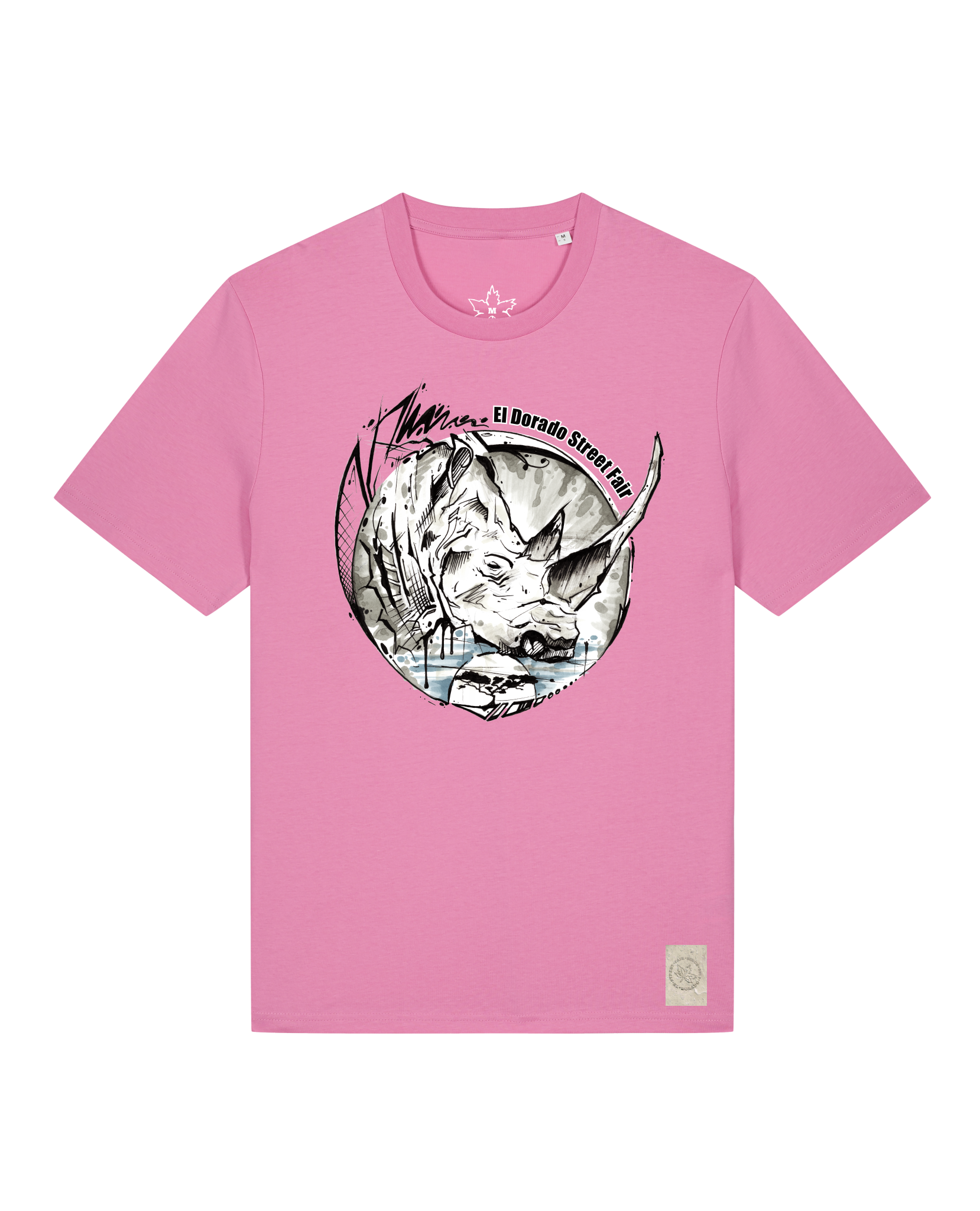 bio-unisex-medium fit-tshirt-rhinocchio-sttu169-kaugummi-front