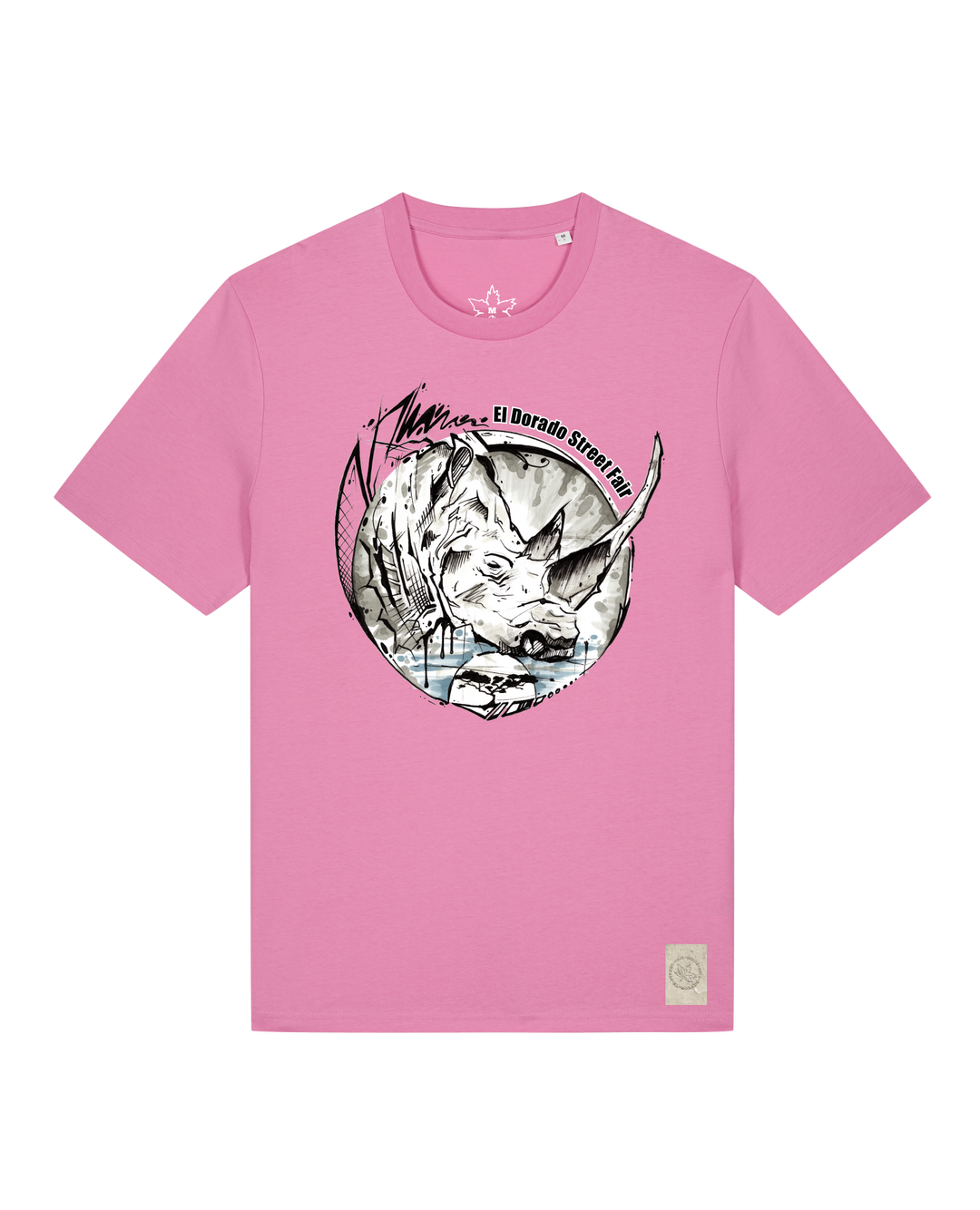 bio-unisex-medium fit-tshirt-rhinocchio-sttu169-kaugummi-front