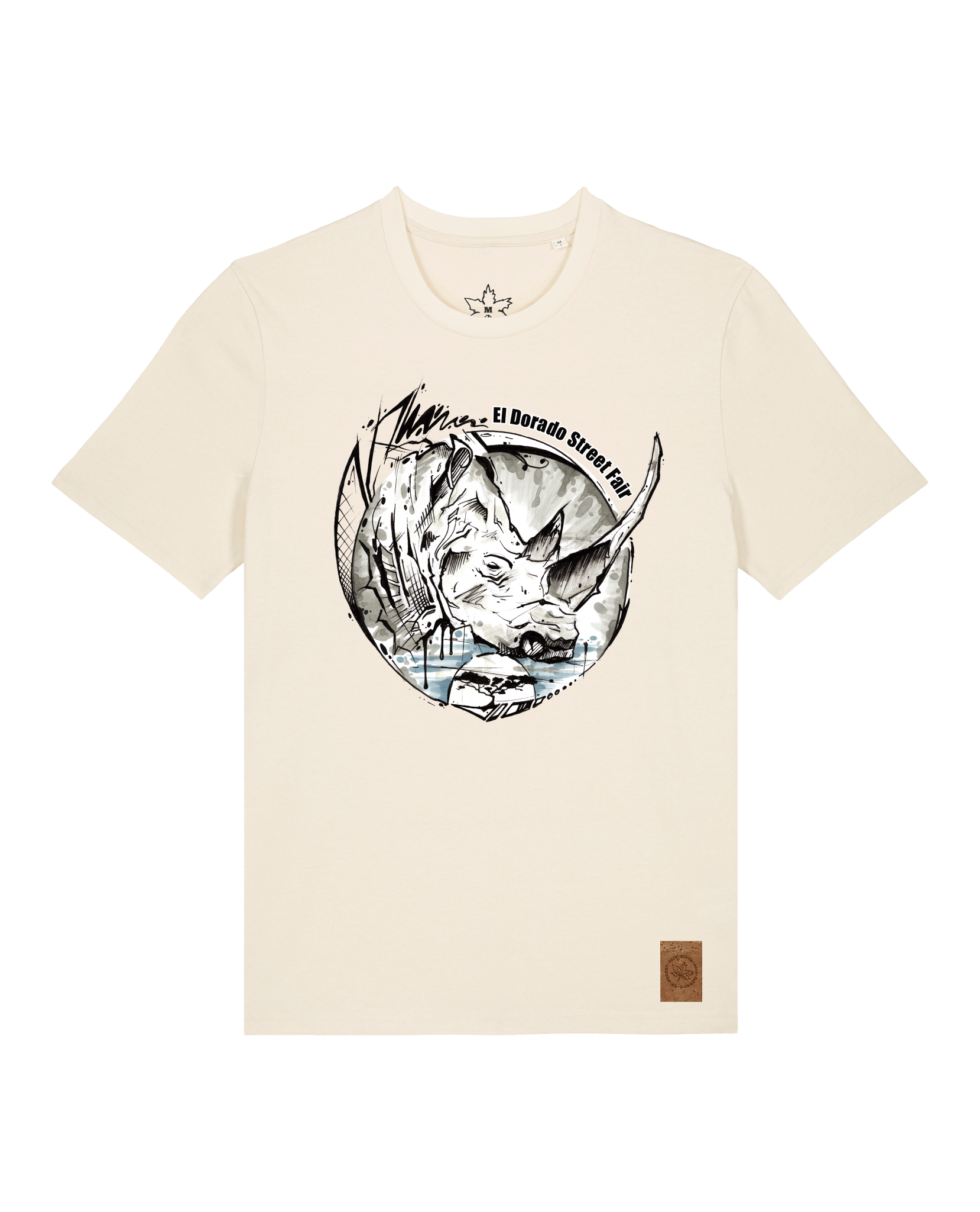 bio-unisex-medium fit-tshirt-rhinocchio-sttu169-natur-front