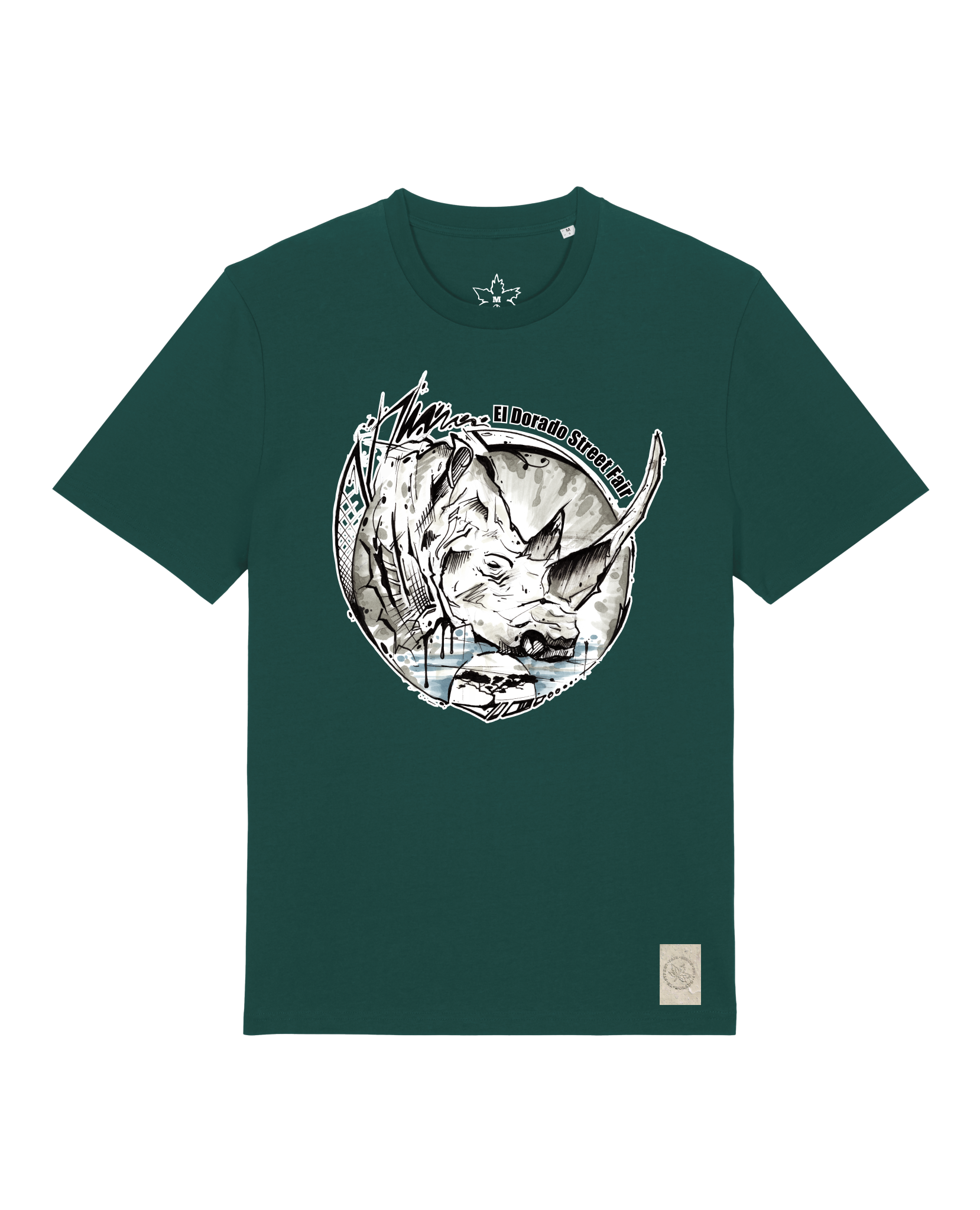 bio-unisex-medium fit-tshirt-rhinocchio-sttu169-spirulina-front