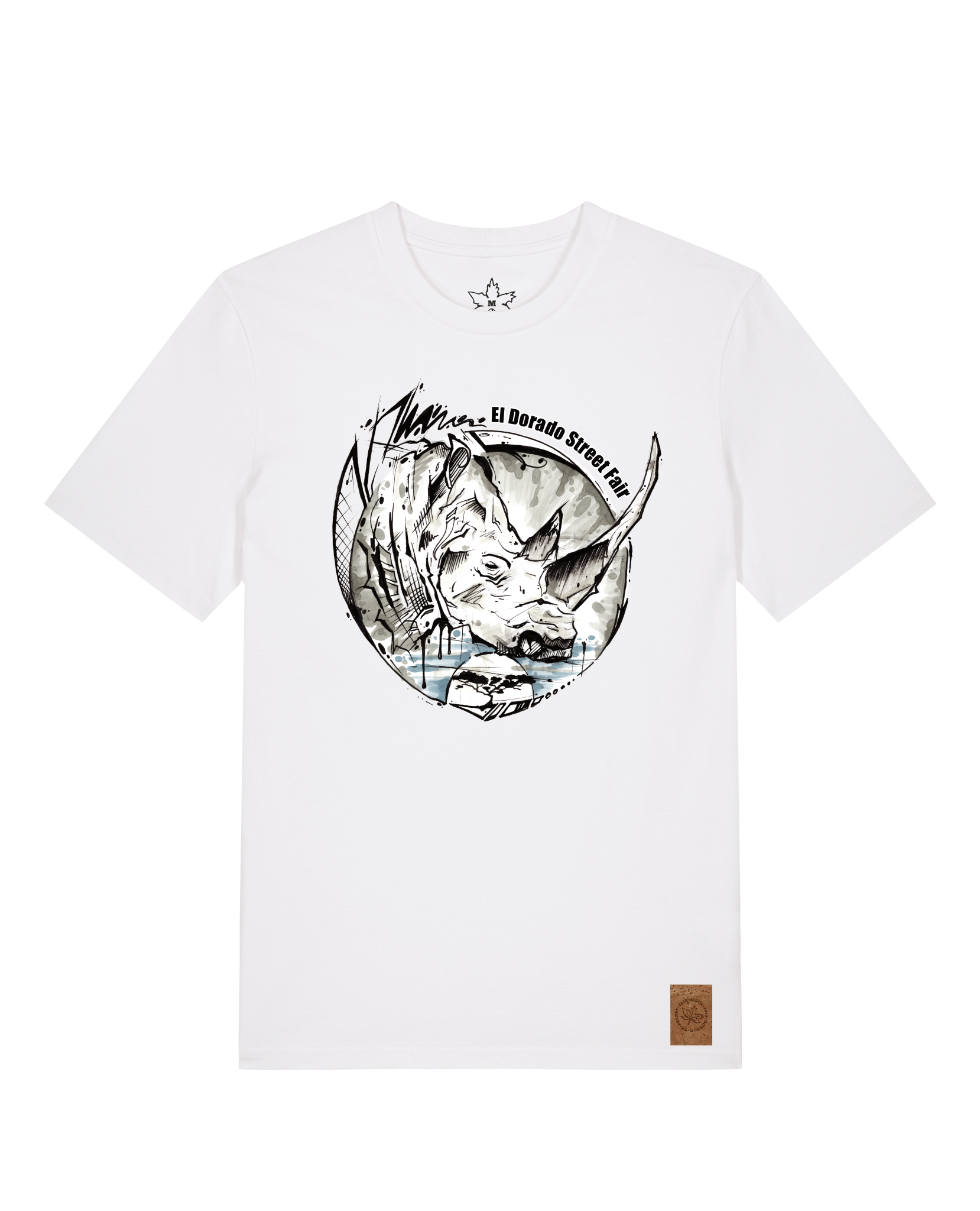 bio-unisex-medium fit-tshirt-rhinocchio-sttu169-weiß-front