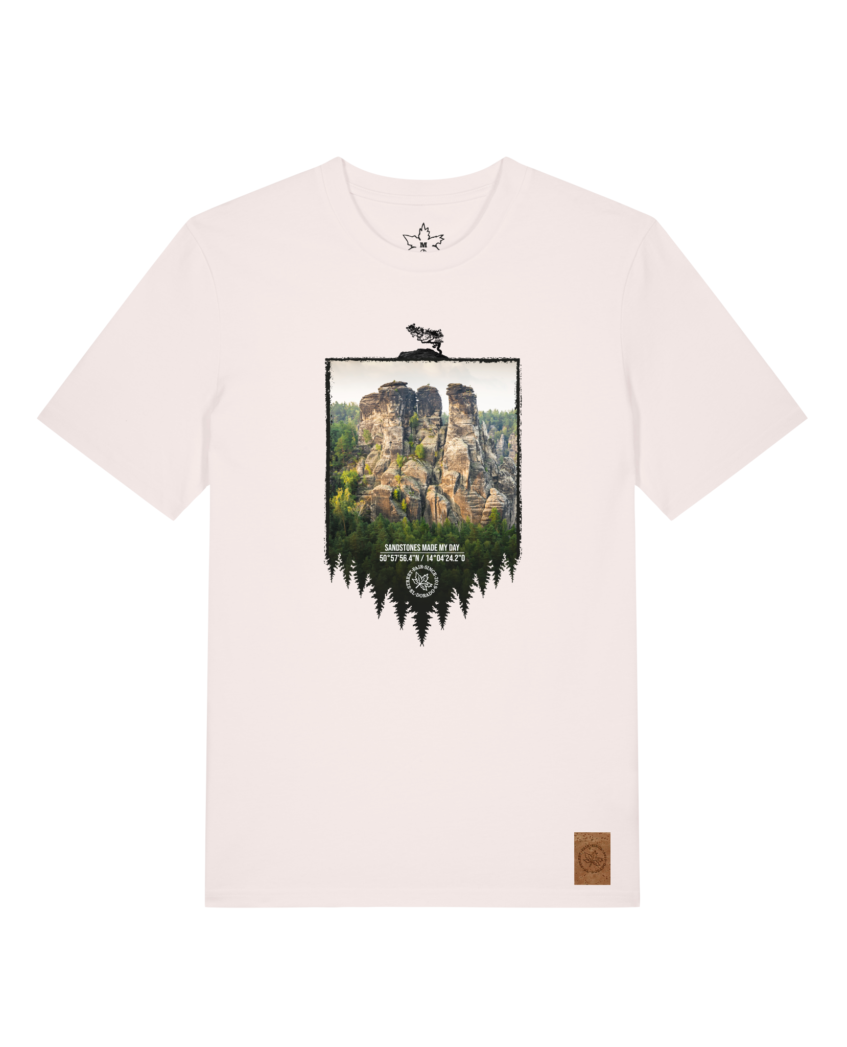 bio-unisex-medium fit-tshirt-sächsische schweiz-sttu169-baumwollblute-front