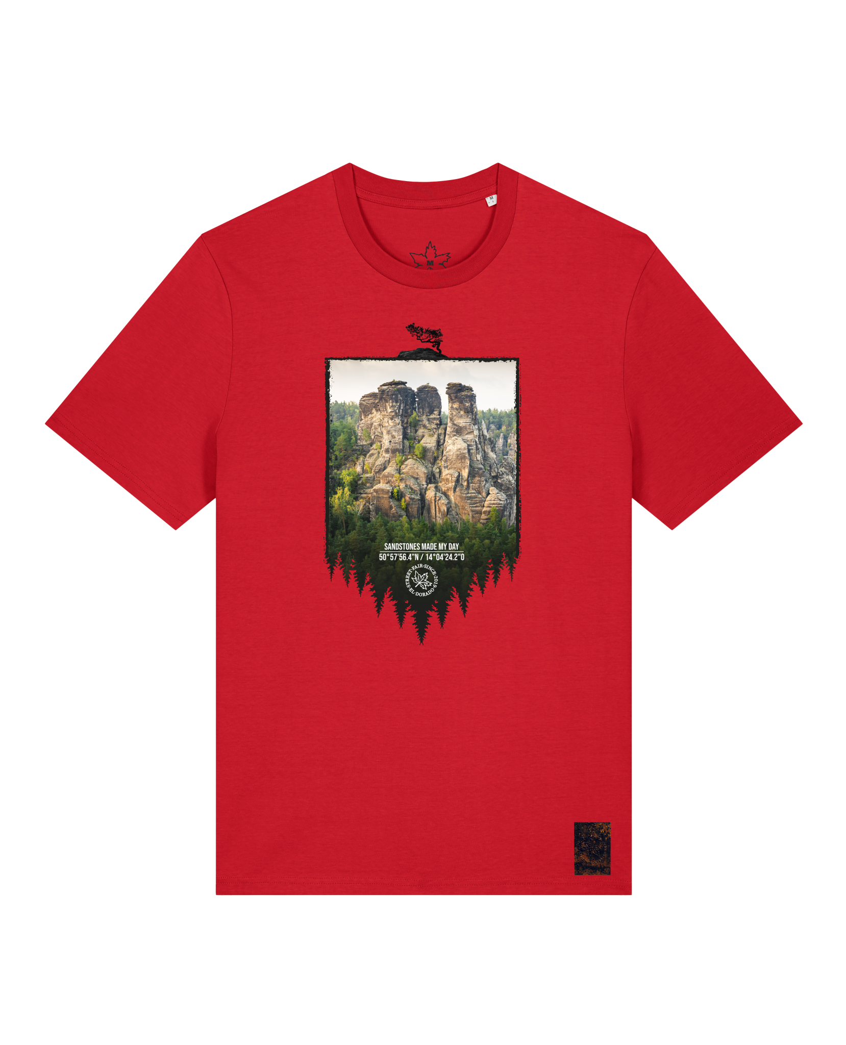 bio-unisex-medium fit-tshirt-sächsische schweiz-sttu169-erdbeere-front