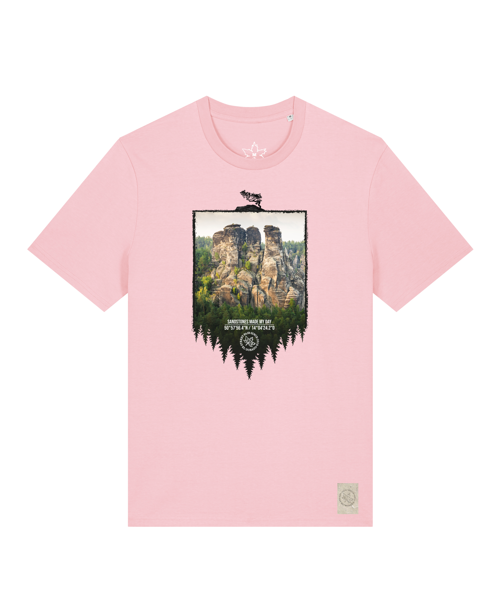 bio-unisex-medium fit-tshirt-sächsische schweiz-sttu169-flamingo-front