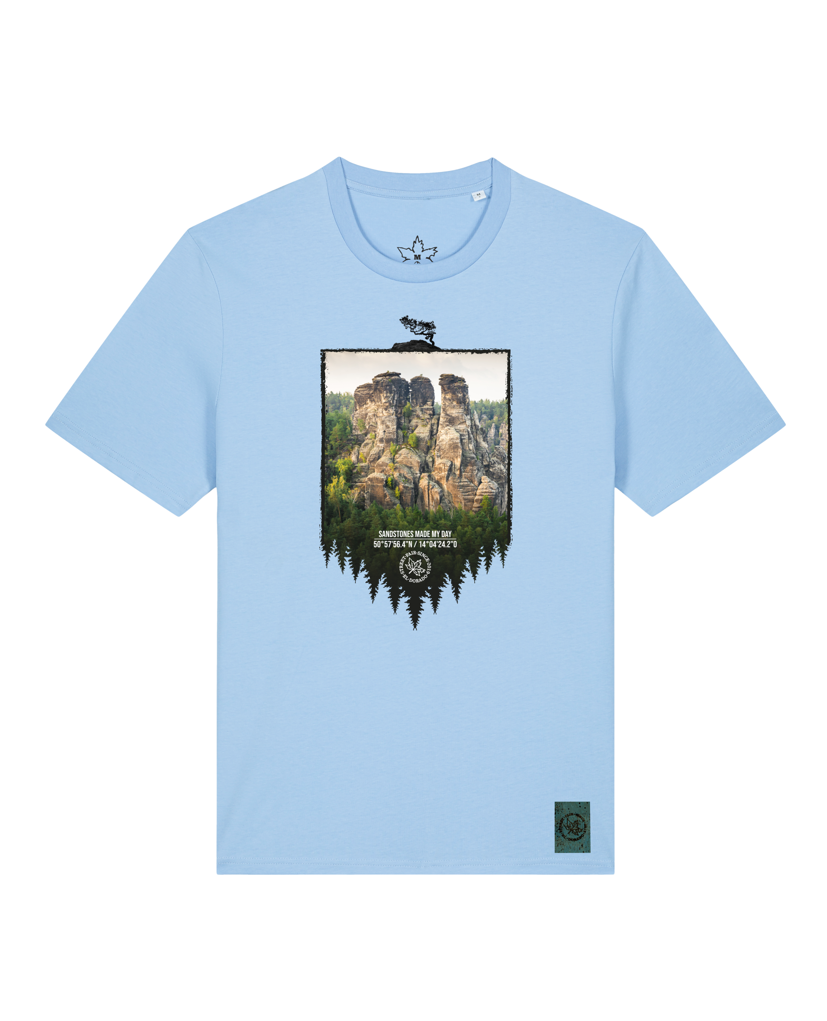 bio-unisex-medium fit-tshirt-sächsische schweiz-sttu169-lagune-front