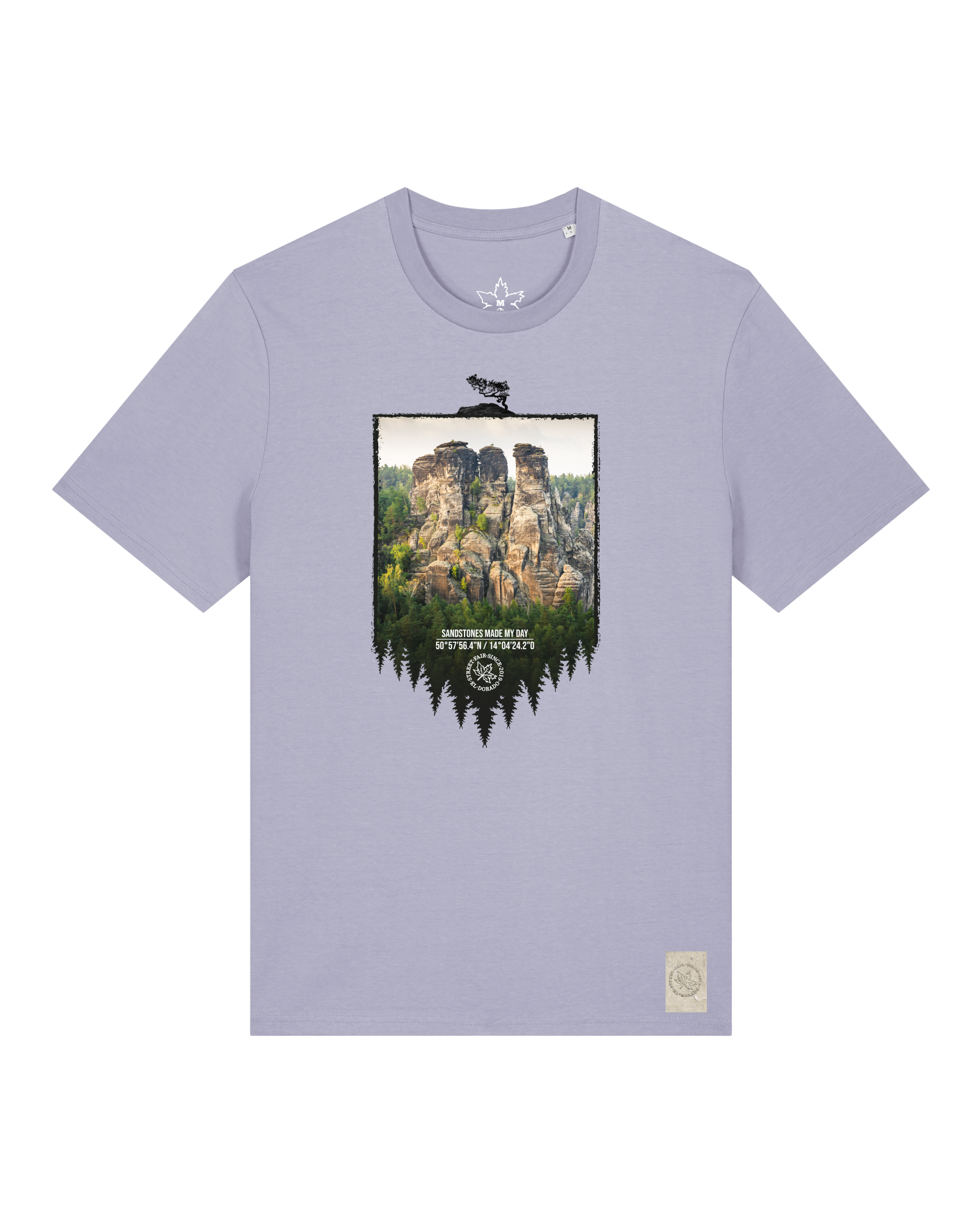 bio-unisex-medium fit-tshirt-sächsische schweiz-sttu169-lavender-front