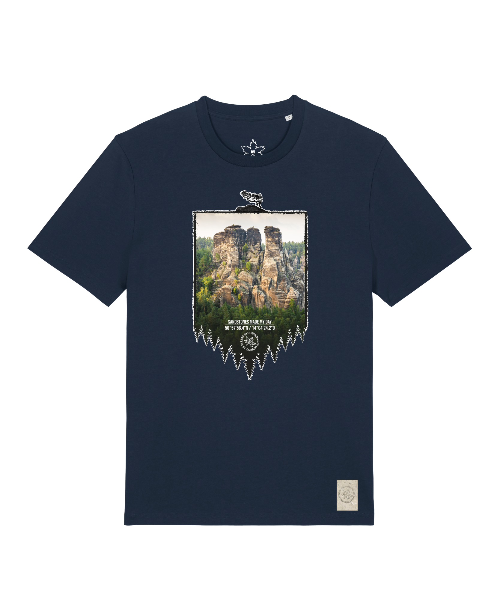 bio-unisex-medium fit-tshirt-sächsische schweiz-sttu169-marine-front