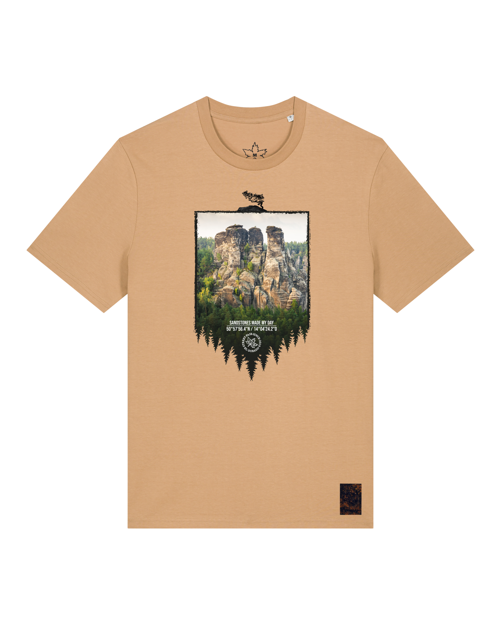 bio-unisex-medium fit-tshirt-sächsische schweiz-sttu169-meersand-front